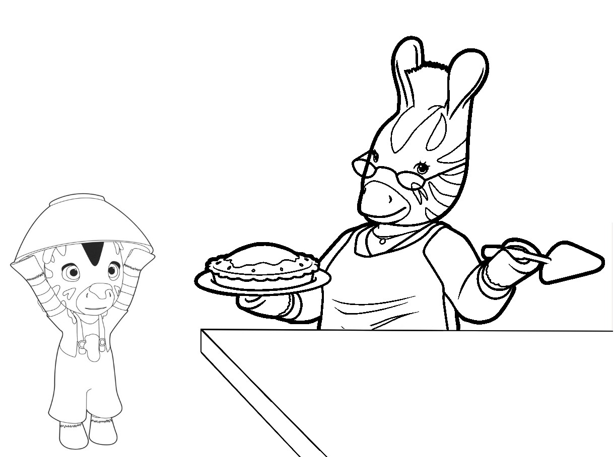 coloriage zou et nana cuisinent